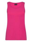 Sleeveless-Jersey Tops T-shirts & Tops Sleeveless Pink Brandtex