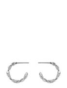 Small Dancing Wave Hoops Accessories Jewellery Earrings Hoops Silver P...