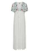 Yaschella Ss Maxi Dress S. - Fest Maksimekko Juhlamekko White YAS