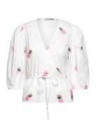 Rebekka Fruit Blouse Tops Blouses Long-sleeved White A-View