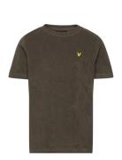 Towelling T-Shirt Tops T-shirts Short-sleeved Brown Lyle & Scott