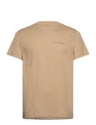 Heavyweight Organic Logo Tee Tops T-shirts Short-sleeved Beige S.T. VA...