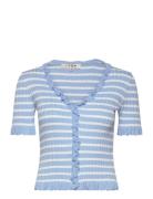 Fabia Ss Tee Tops Knitwear Jumpers Blue A-View