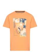 T-Shirt Ss Tops T-shirts Short-sleeved Orange Minymo