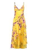 Sorella Printed Midi Dress Lyhyt Mekko Yellow Bardot
