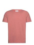 Mouliné O-Neck Tee S/S Tops T-shirts Short-sleeved Pink Lindbergh