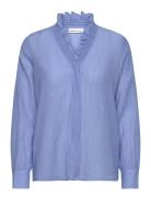 Nathasjakb Shirt Tops Blouses Long-sleeved Blue Karen By Simonsen