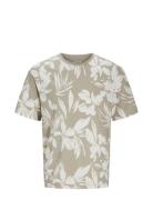 Jjejeff Aop Tee Ss Sn Tops T-shirts Short-sleeved Green Jack & J S