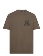 Ripple Logo T-Shirt Tops T-shirts Short-sleeved Khaki Green Lyle & Sco...