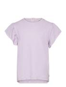 T-Shirt Ss Tops T-shirts Short-sleeved Purple Minymo