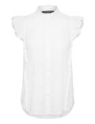 Carpinusbbpleat Shirt Tops Blouses Sleeveless White Bruuns Bazaar