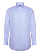 Regent Slim Fit Textured Shirt Tops Shirts Business Blue Polo Ralph La...