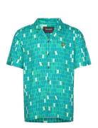 Pool Print Shirt Tops Shirts Short-sleeved Blue Lyle & Scott