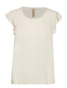 Sc-Radia Tops T-shirts & Tops Short-sleeved Cream Soyaconcept
