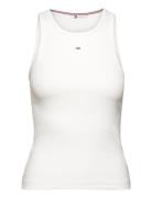 Tjw Essential Rib Tank Tops T-shirts & Tops Sleeveless White Tommy Jea...