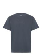 Overdyed Center Chest Loose R T Tops T-shirts Short-sleeved Grey G-Sta...
