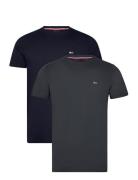 Tjm 2Pack Slim Jersey Tee Tops T-shirts Short-sleeved Grey Tommy Jeans