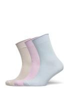 Lucinda Socks 3-Pack Lingerie Socks Regular Socks Blue Mp Denmark