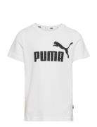 Ess Logo Tee B Sport T-shirts Short-sleeved White PUMA