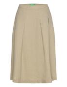 Skirt Polvipituinen Hame Khaki Green United Colors Of Benetton