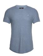 Hco. Guys Sweaters Tops T-shirts Short-sleeved Blue Hollister