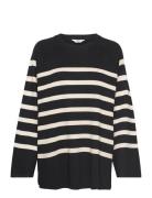 Objester Ls Knit Top Noos Tops Knitwear Jumpers Black Object