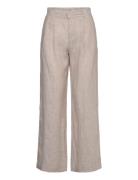 Linen Trousers Bottoms Trousers Wide Leg Beige Gina Tricot