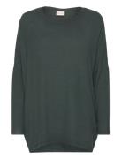 Wa-Sim 4 Tops T-shirts & Tops Long-sleeved Khaki Green Wasabiconcept