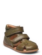 Starters™ Two Velcro Sandal Shoes Summer Shoes Sandals Green Pom Pom