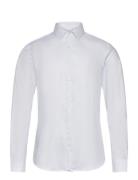 Stretch Collar Stripe Slim Shirt Tops Shirts Business White Calvin Kle...