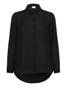 Vilucy Button L/S Shirt - Tops Shirts Long-sleeved Black Vila