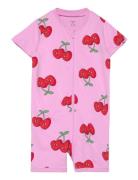 Pyjamas Romper Cherry Hearts C Pyjama Sie Jumpsuit Haalari Pink Lindex