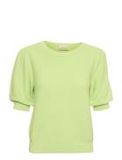 Crsillar Knit Pullover Tops Knitwear Jumpers Green Cream