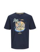 Jjzion Tee Ss Crew Neck Jnr Tops T-shirts Short-sleeved Navy Jack & J ...