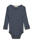 Body Ls Bodies Long-sleeved Blue MarMar Copenhagen