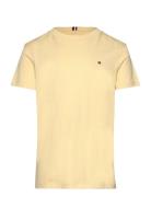 Essential Cotton Tee Ss Tops T-shirts Short-sleeved Yellow Tommy Hilfi...