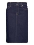 Denim Skirt Polvipituinen Hame Blue Lauren Ralph Lauren