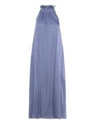 Msvimia Halter Neck Dress Polvipituinen Mekko Blue Minus