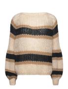 Pacific Knit Sweater Tops Knitwear Jumpers Beige Noella