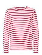 Striped Ls T-Shirt Tops T-shirts & Tops Long-sleeved Red GANT