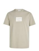 Cut Out Shadow Logo T-Shirt Tops T-shirts Short-sleeved Grey Calvin Kl...