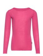 Rihanna Wool Tops T-shirts Long-sleeved T-shirts Pink Molo