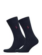 Rib-Knit Trouser Socks Underwear Socks Regular Socks Blue Polo Ralph L...