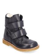 Boots - Flat - With Velcro Talvikengät Tarroilla Navy ANGULUS