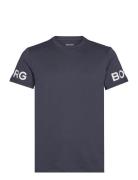 Borg T-Shirt Sport T-shirts Short-sleeved Navy Björn Borg