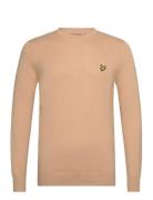 Cotton Merino Crew Jumper Tops Knitwear Round Necks Cream Lyle & Scott