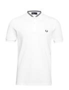 Bomber Collar Pique Tops Polos Short-sleeved White Fred Perry