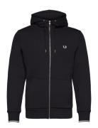 Hooded Zip Sweatshirt Tops Sweat-shirts & Hoodies Hoodies Navy Fred Pe...