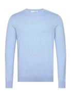 Slhberg Crew Neck Noos Tops Knitwear Round Necks Blue Selected Homme