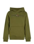 U Corp Logo Ess Hoodie Tops Sweat-shirts & Hoodies Hoodies Green Tommy...